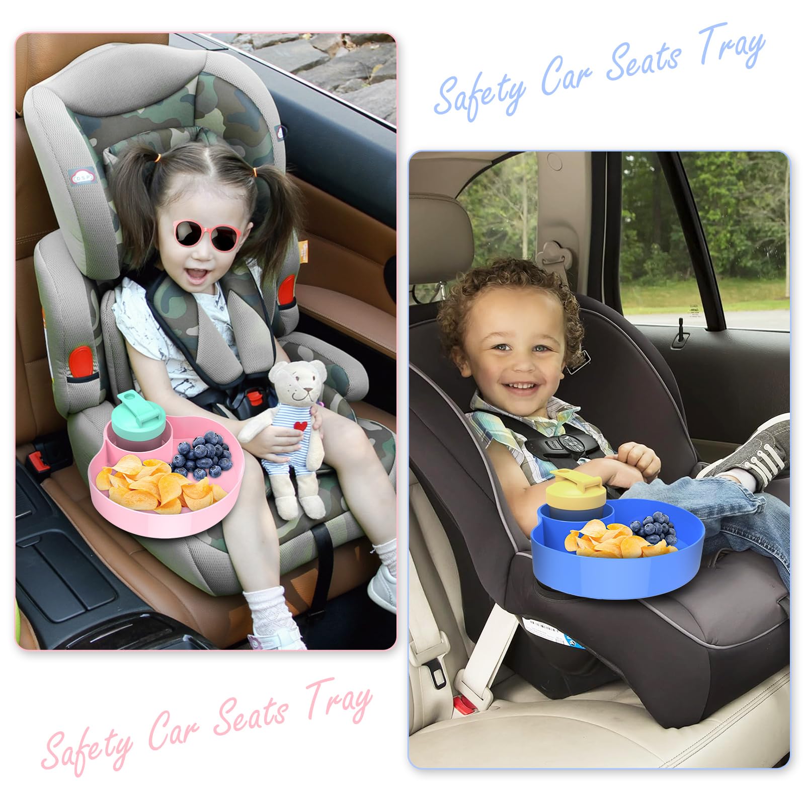 Weteamnoi kids travel tray blue for shared play and mess-free travel.