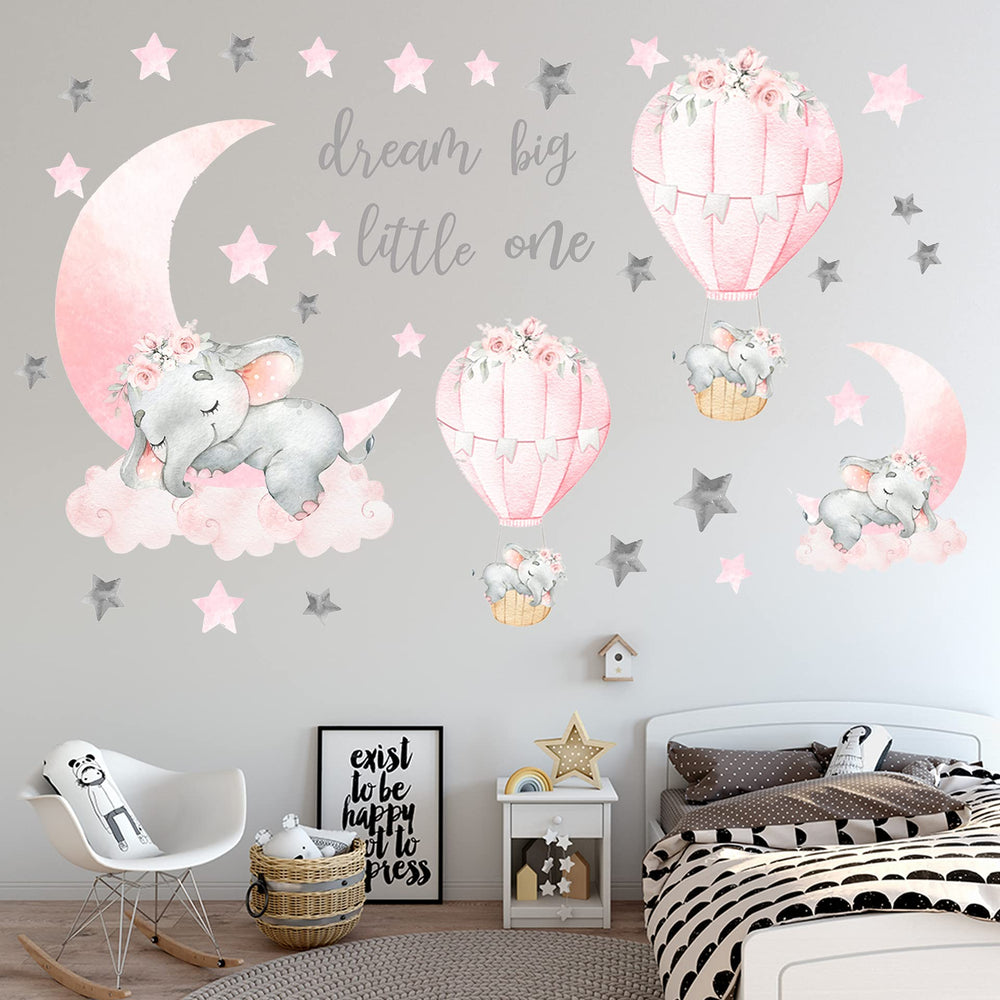 WEWINLE Dream Big Little One removable wall stickers leave no sticky residue.
