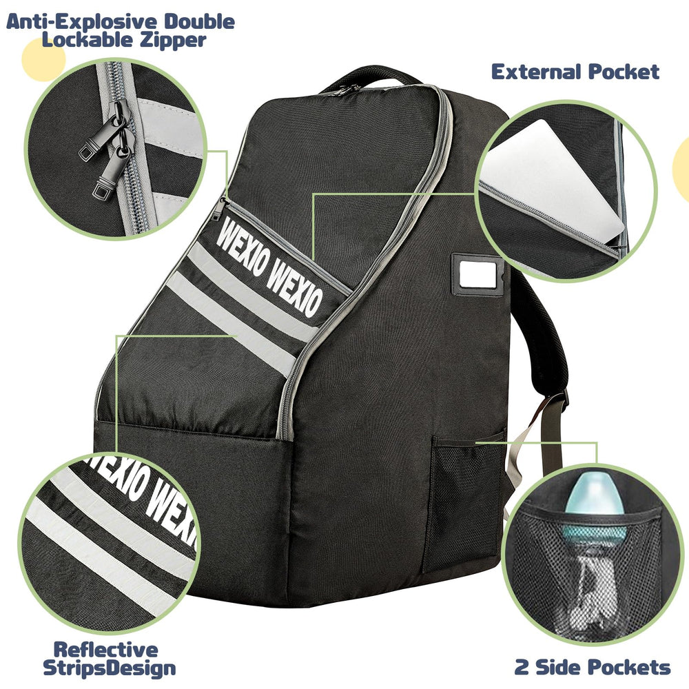 WEXIO foldable storage pouch illustrating compact storage when not in use.