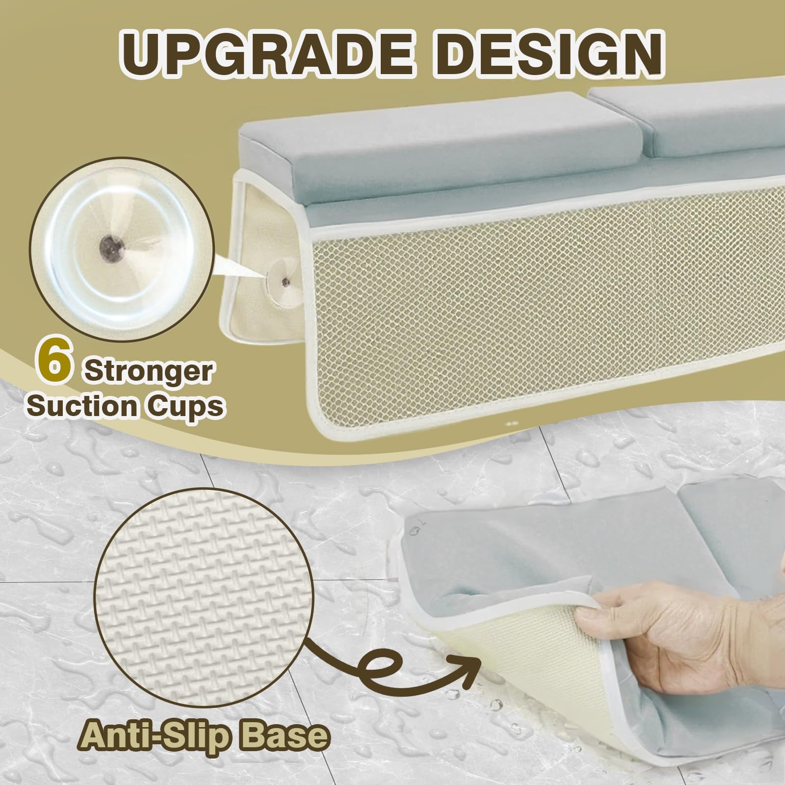 WEXIO easy-clean fabric: machine-washable and quick-drying after baths.