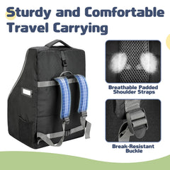 WEXIO padded car seat bag material showing waterproof and scratch resistant surface.