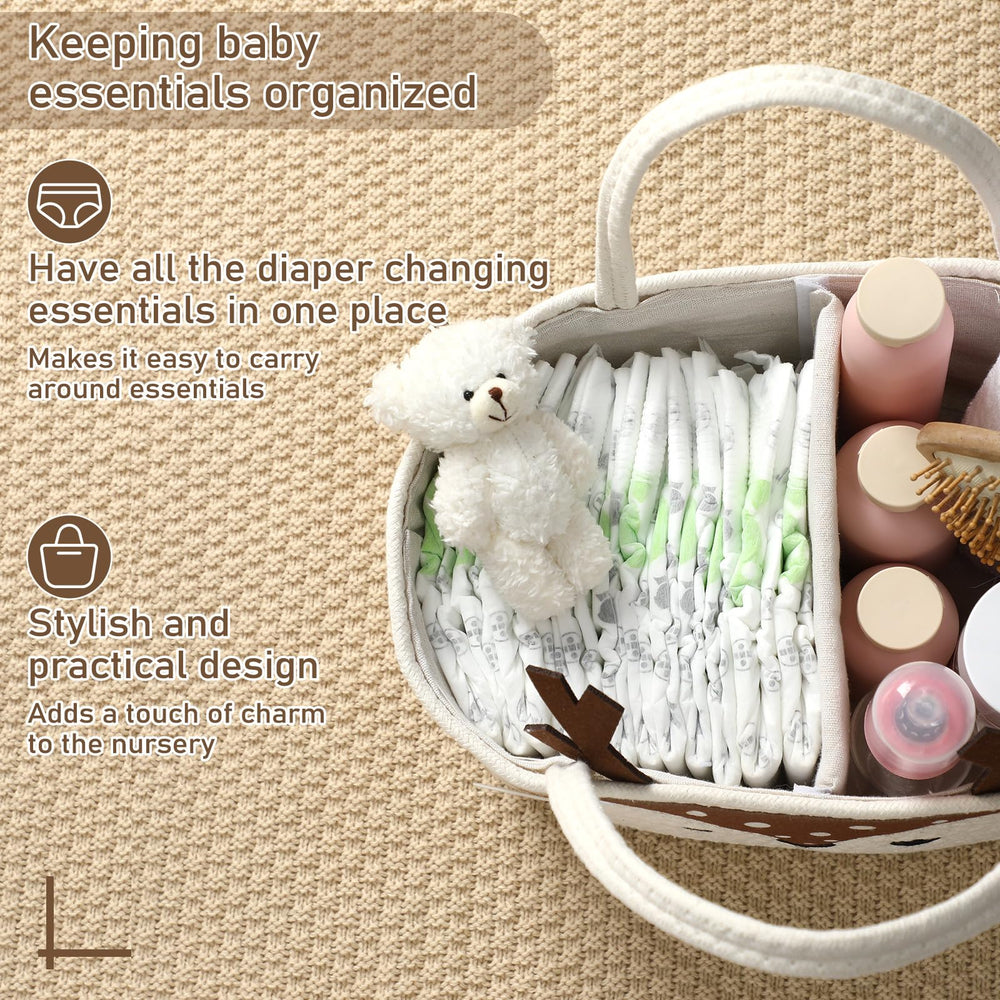 Weysat cotton rope diaper caddy durable weave suited for daily nursery use