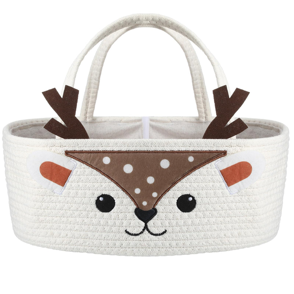 Weysat cute deer diaper caddy assembled for organized nursery storage and easy access