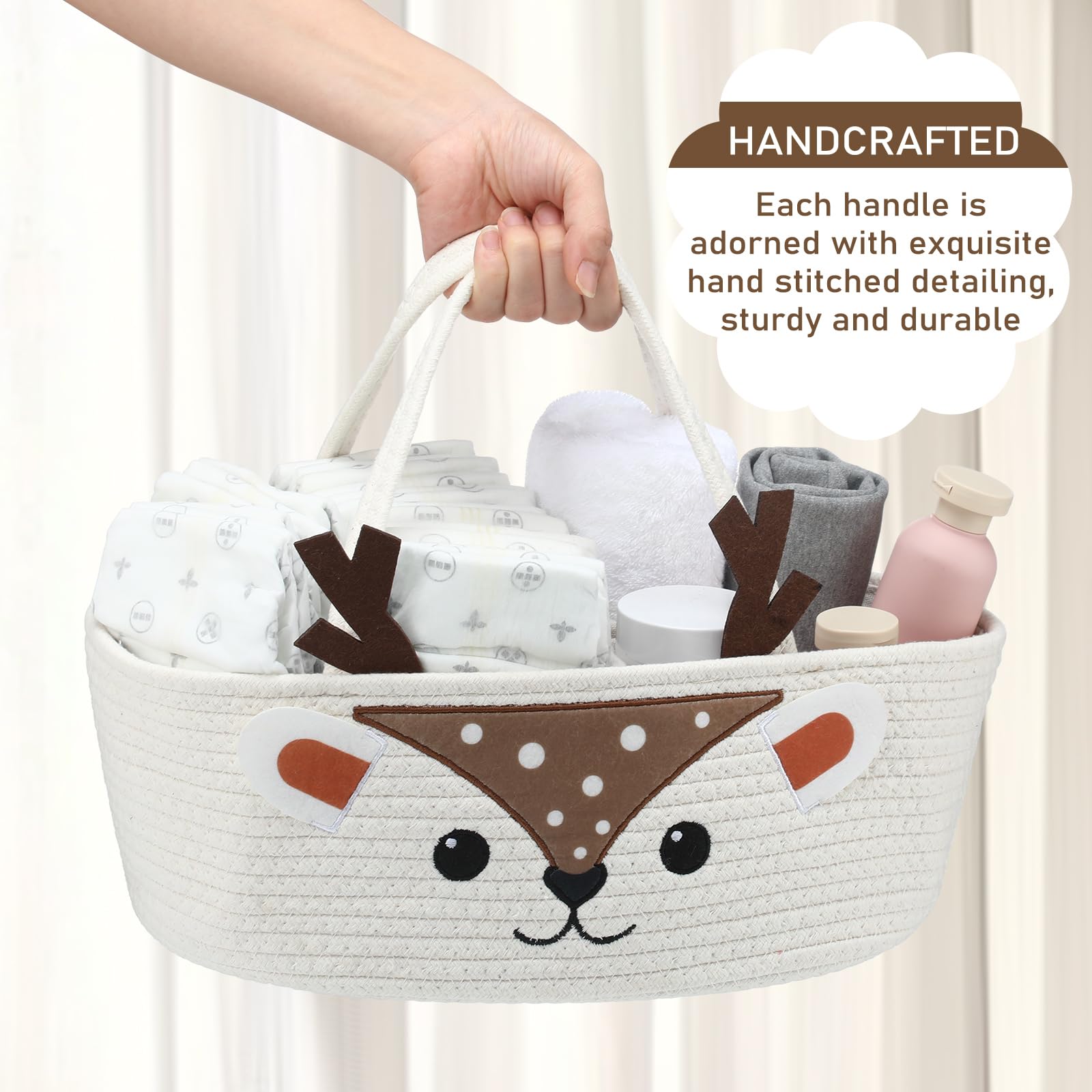 Weysat diaper caddy interior divider removable for flexible organization