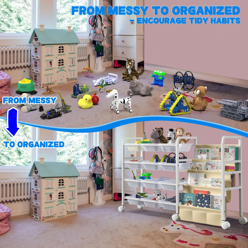 WGOHOSE 12 BPA-free bins provide visible storage to simplify sorting