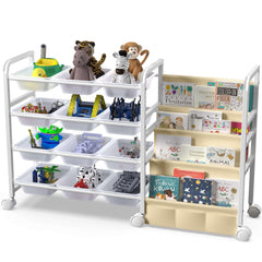 WGOHOSE toy storage organizer showing clear BPA-free bins for easy toy selection