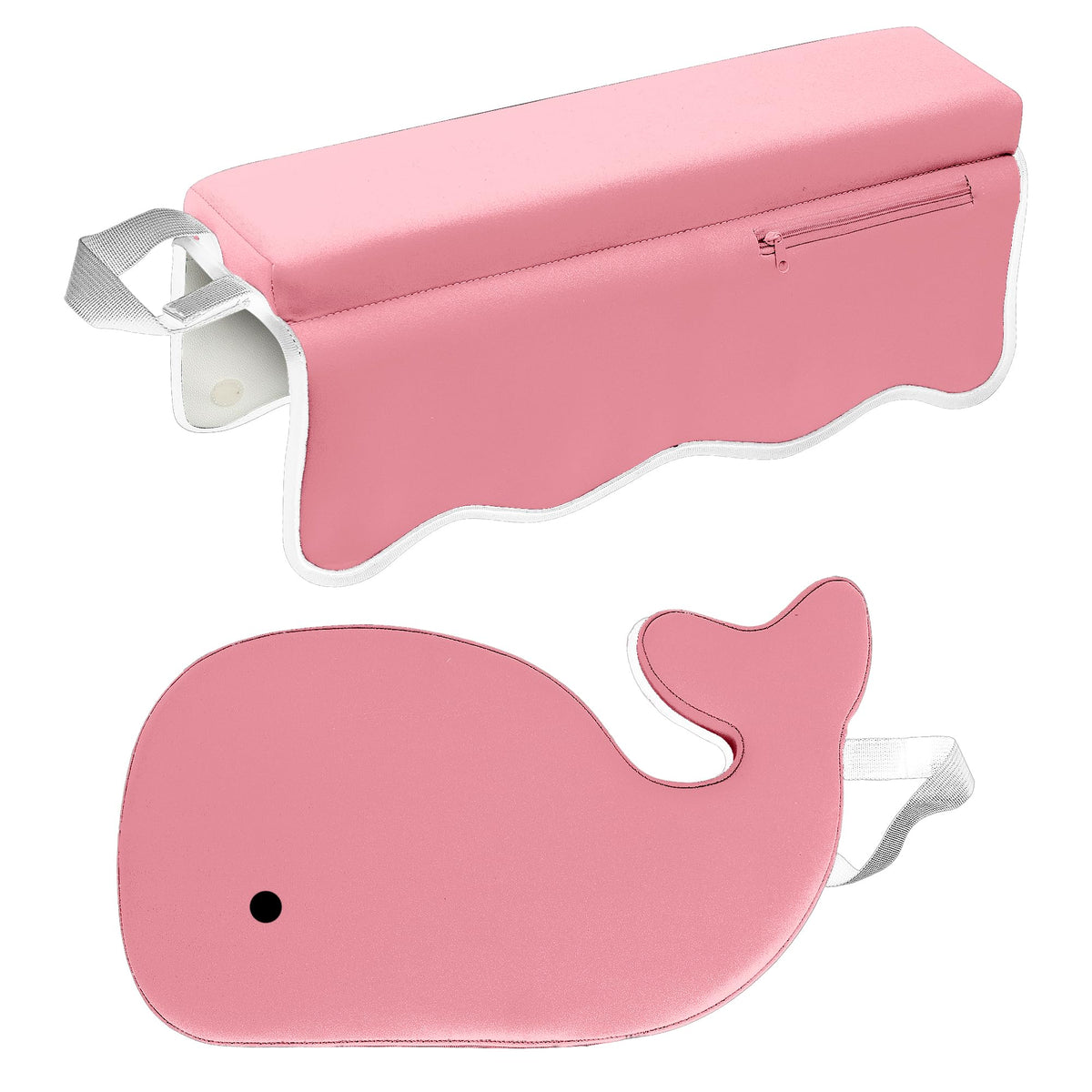 Whale baby bath kneeler with extra padding provides cushioned knee support during baths