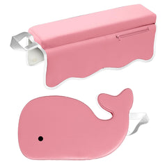Whale baby bath kneeler with extra padding provides cushioned knee support during baths