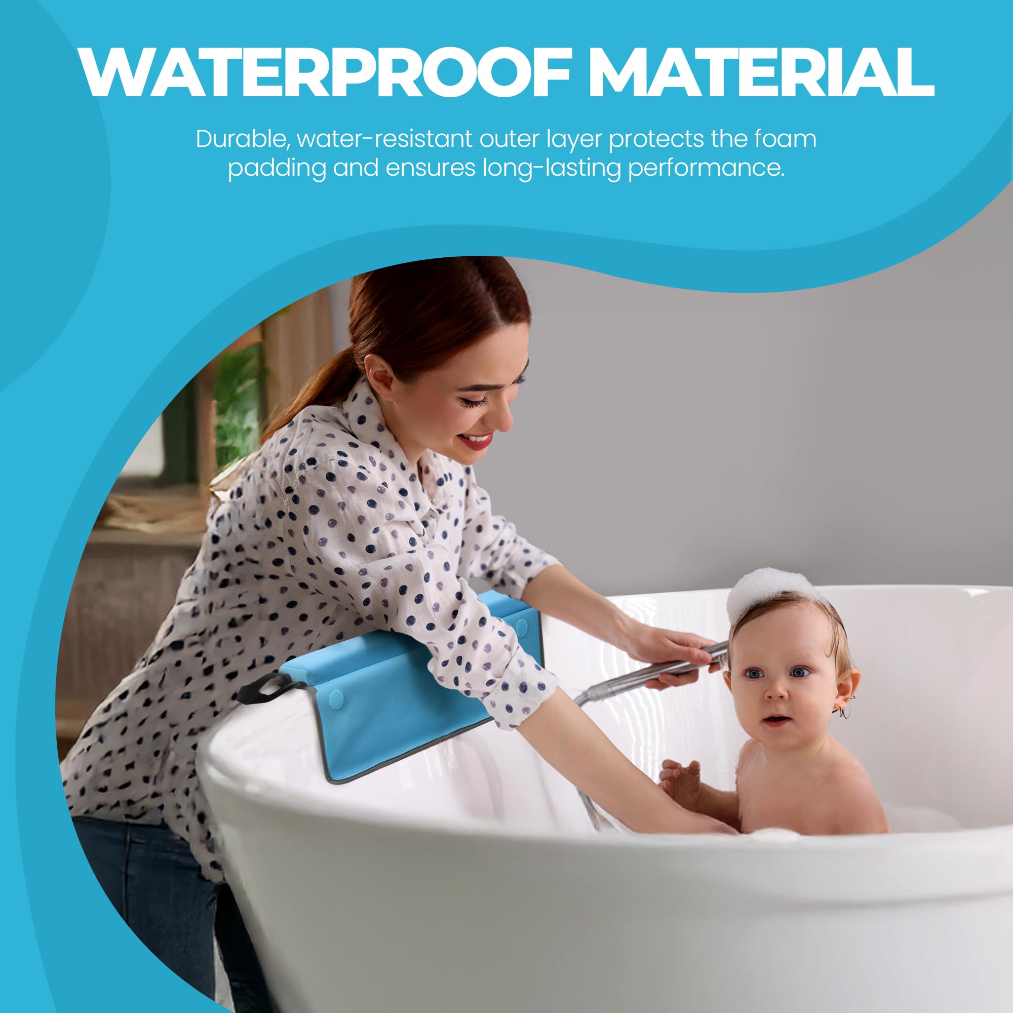 Whale Baby Bath Kneeler machine washable for easy cleaning