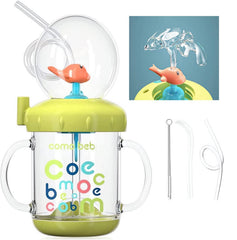 Whale Cup green outer view highlights a durable kid-friendly design.