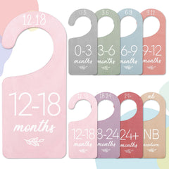 Whaline 8Pcs baby closet dividers in boho design for organized newborn wardrobe.