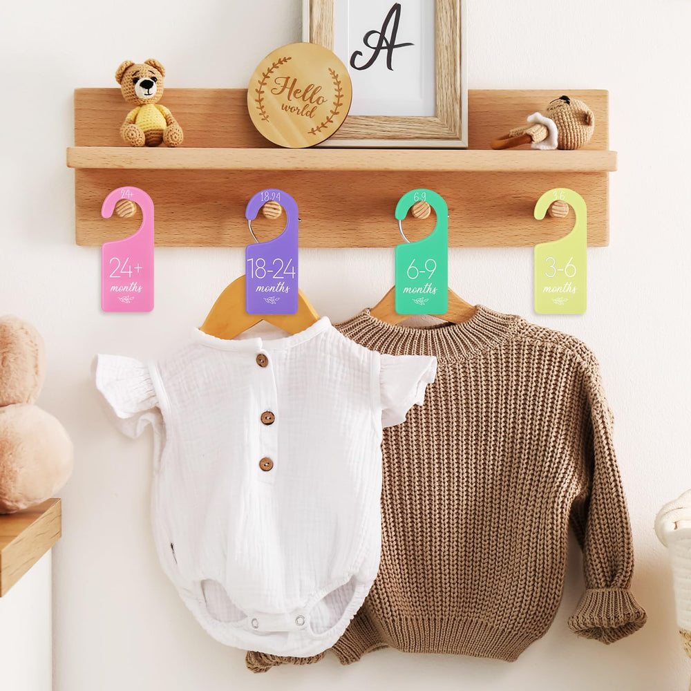 Pastel colors complement any nursery décor and grow with baby clothing.