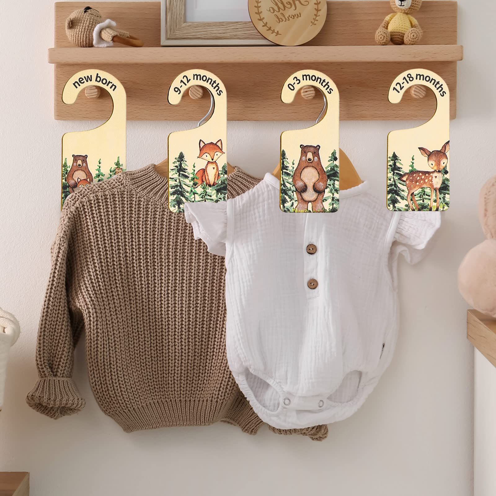 Whaline age-based markers for newborn to toddler clothing organization