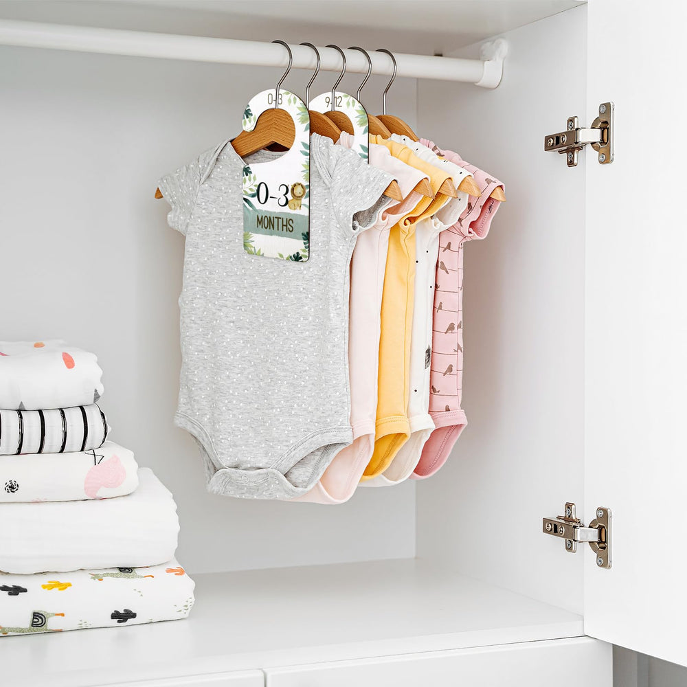 Whaline newborn to 24 months dividers in a tidy closet setup