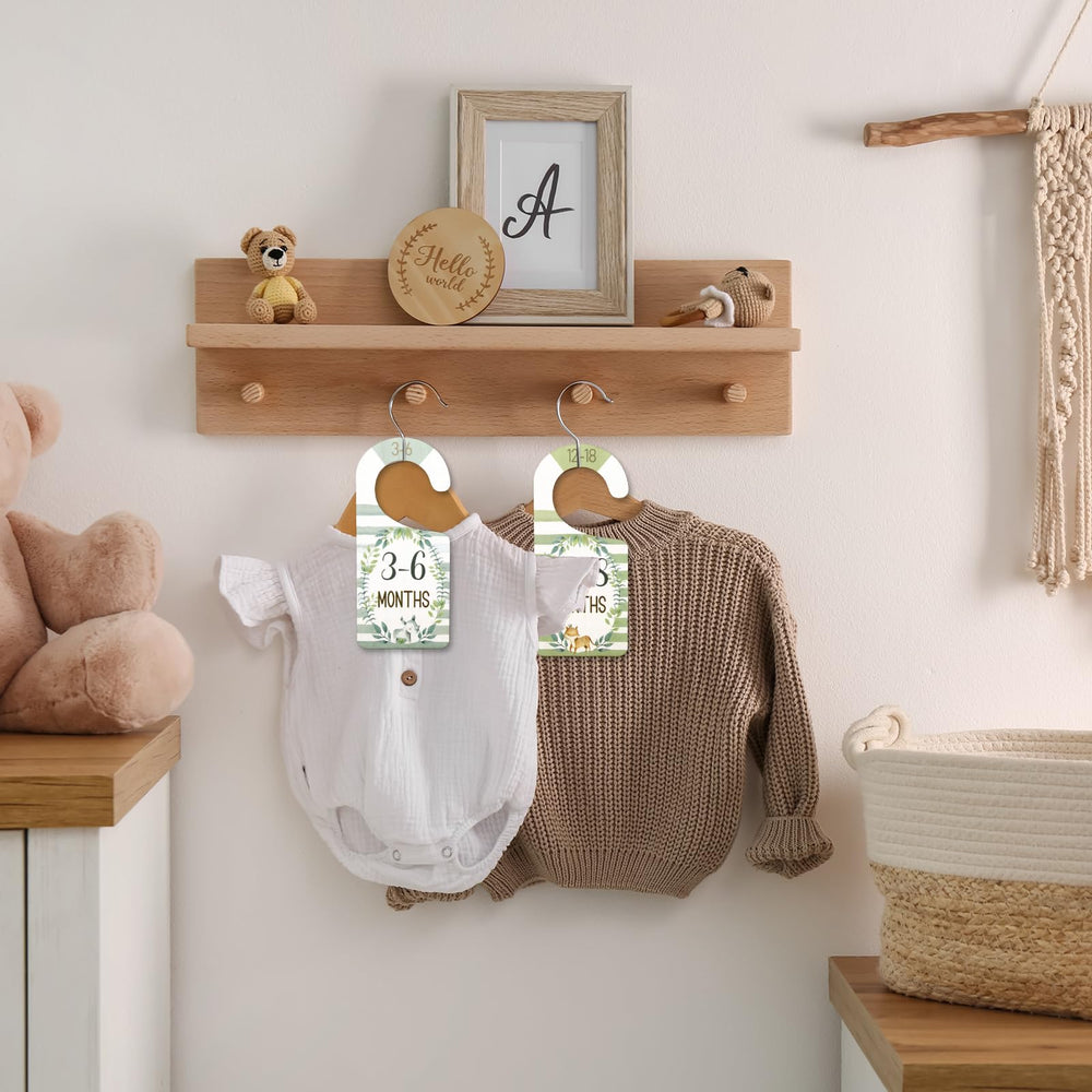 Whaline size labels visible on a divider for age ranges