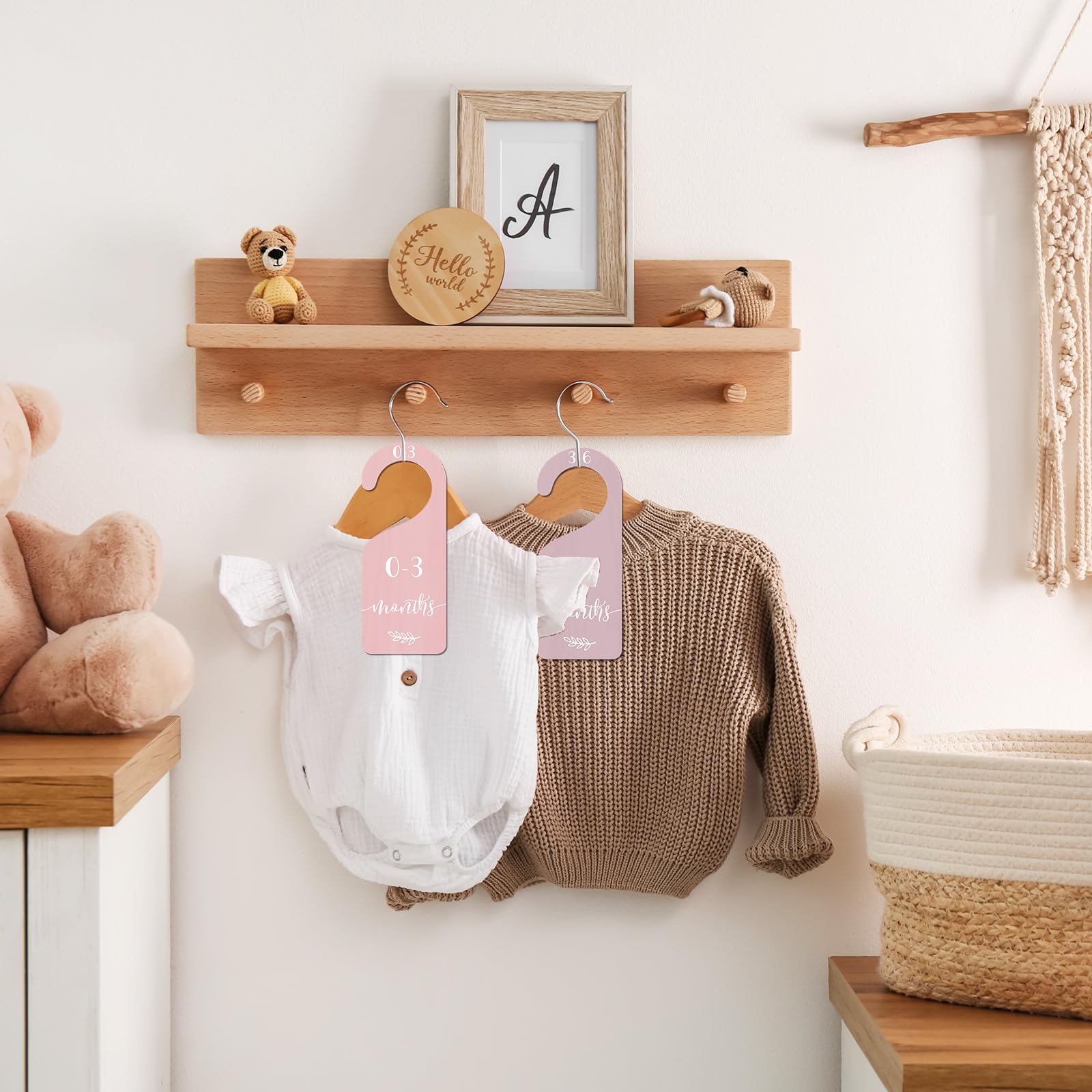 Whaline closet organization by age with 7-piece set