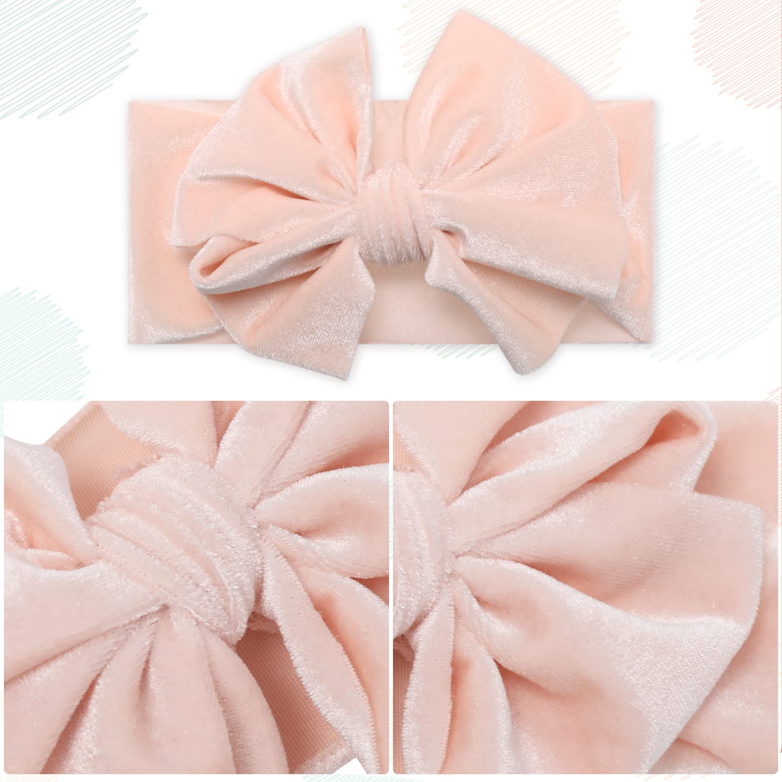 Whaline velvet bow headband in khaki for versatile everyday styling.
