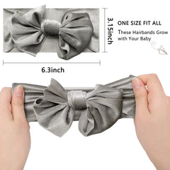 Whaline velvet bow headband in pink, gentle on skin with comfortable stretch.