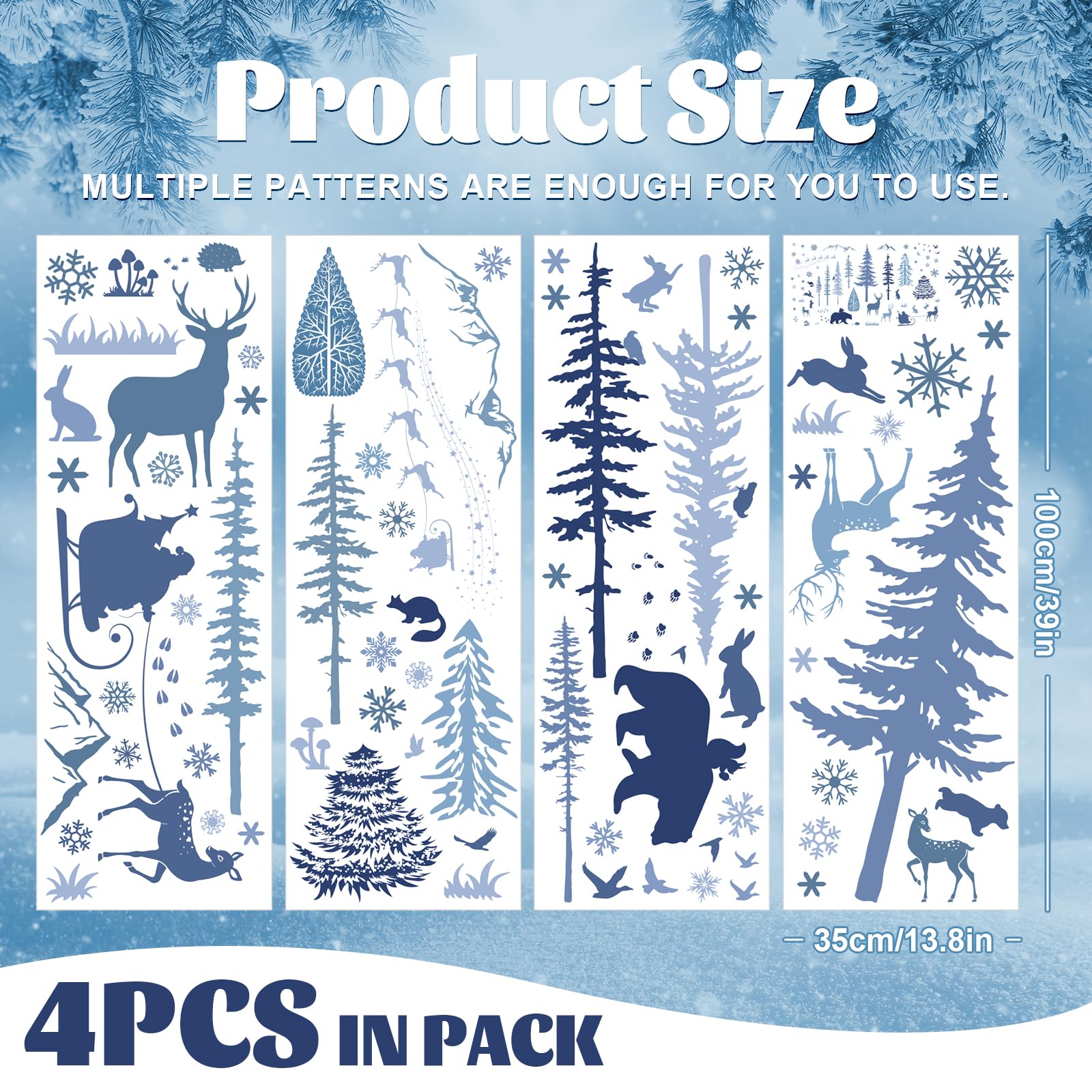 Whaline Christmas pine trees and deer prints enhance home decor with a cozy glow