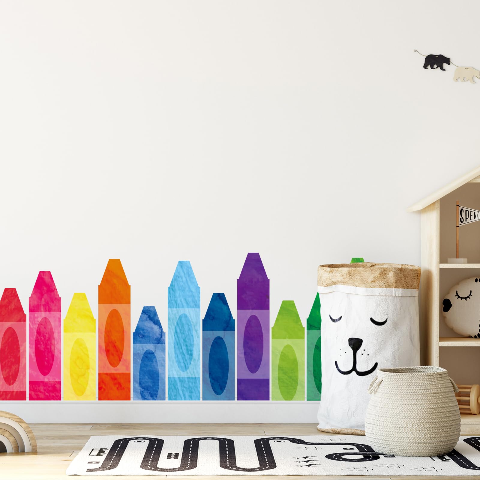 Whaline 8-sheet set includes versatile decals for desks and doors
