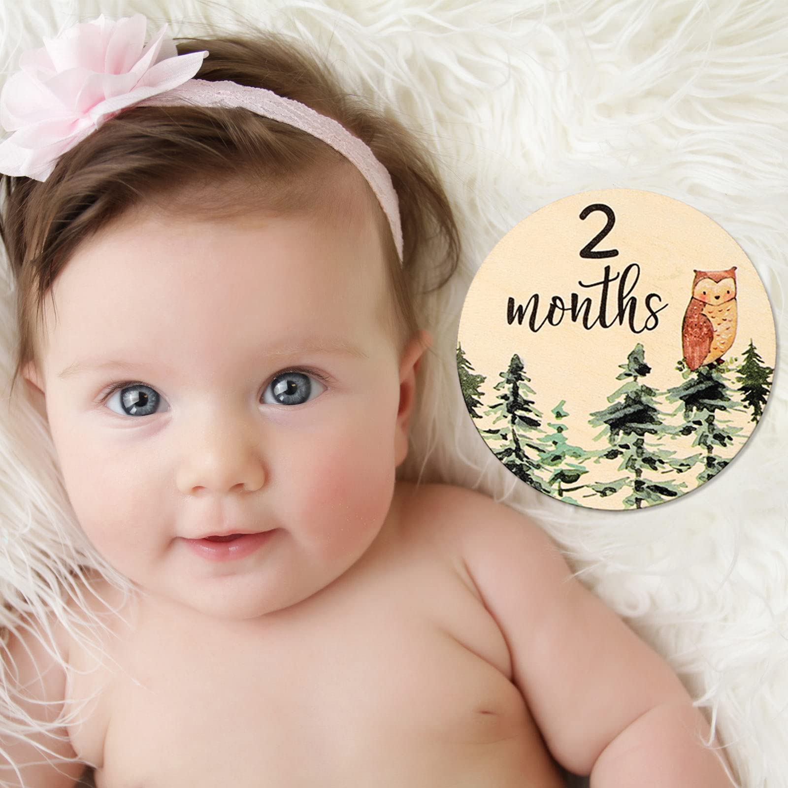 Whaline eco-friendly milestone cards crafted from wood for long-lasting keepsakes.