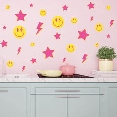 Whaline lightning bolt wall decal creates dynamic room focal point