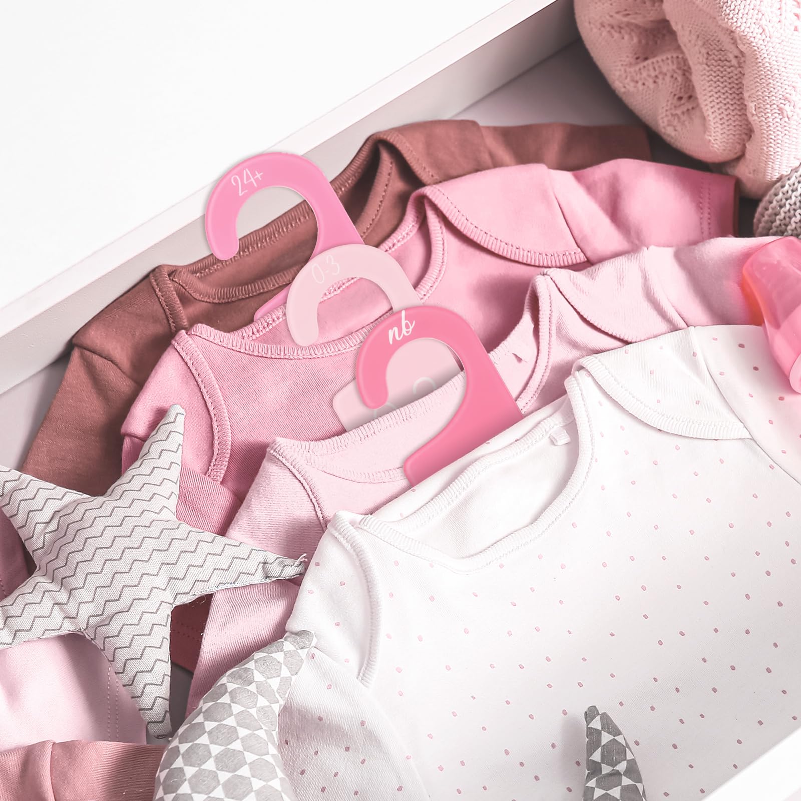 Whaline pink baby closet divider ideal as a thoughtful baby shower gift