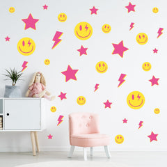 Whaline preppy wall stickers packaged set for quick room transformation