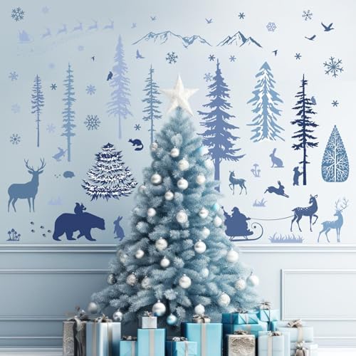 Whaline Santa Claus and sleigh decals add playful holiday charm to doors and windows