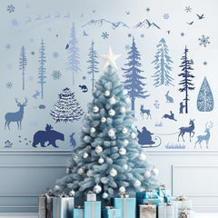 Whaline Santa Claus and sleigh decals add playful holiday charm to doors and windows