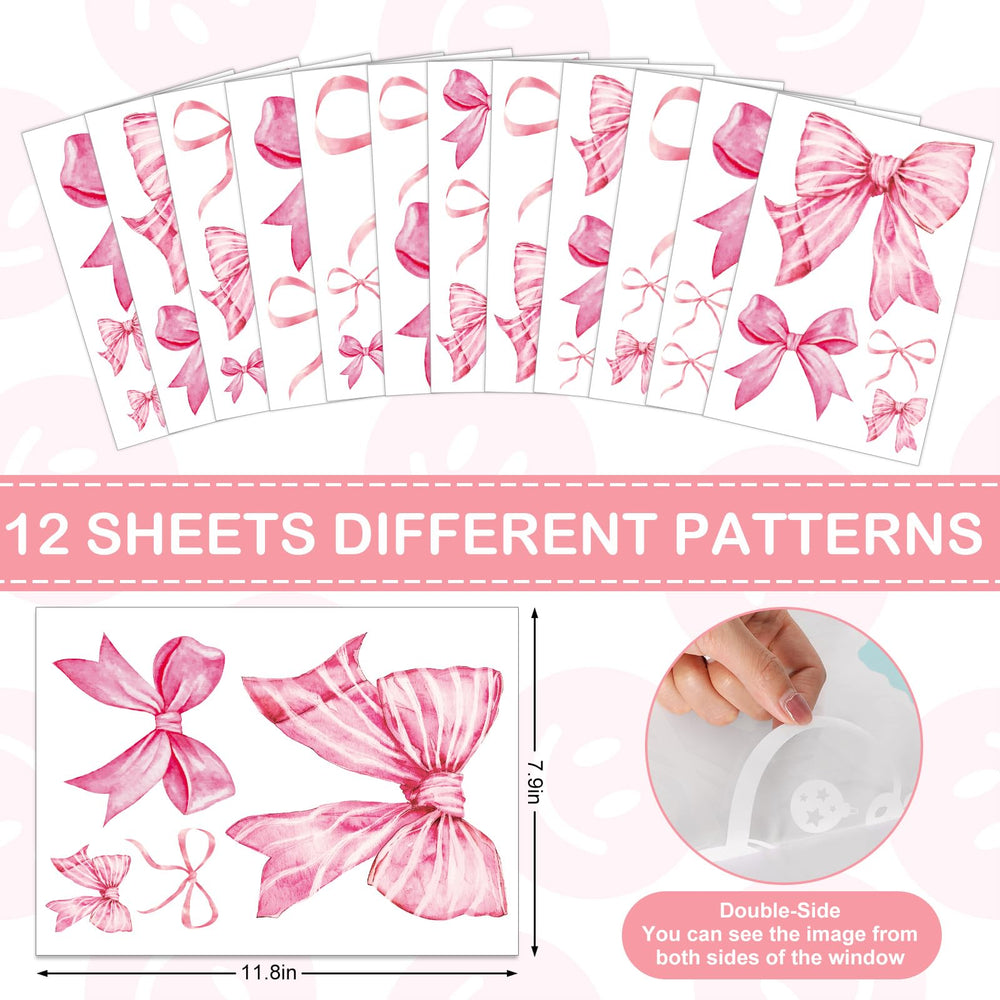 Whaline watercolor pink bows decor adds delicate wall accents.