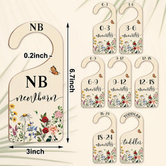 Whaline wood baby closet divider closeup surface shows smooth, safe finish