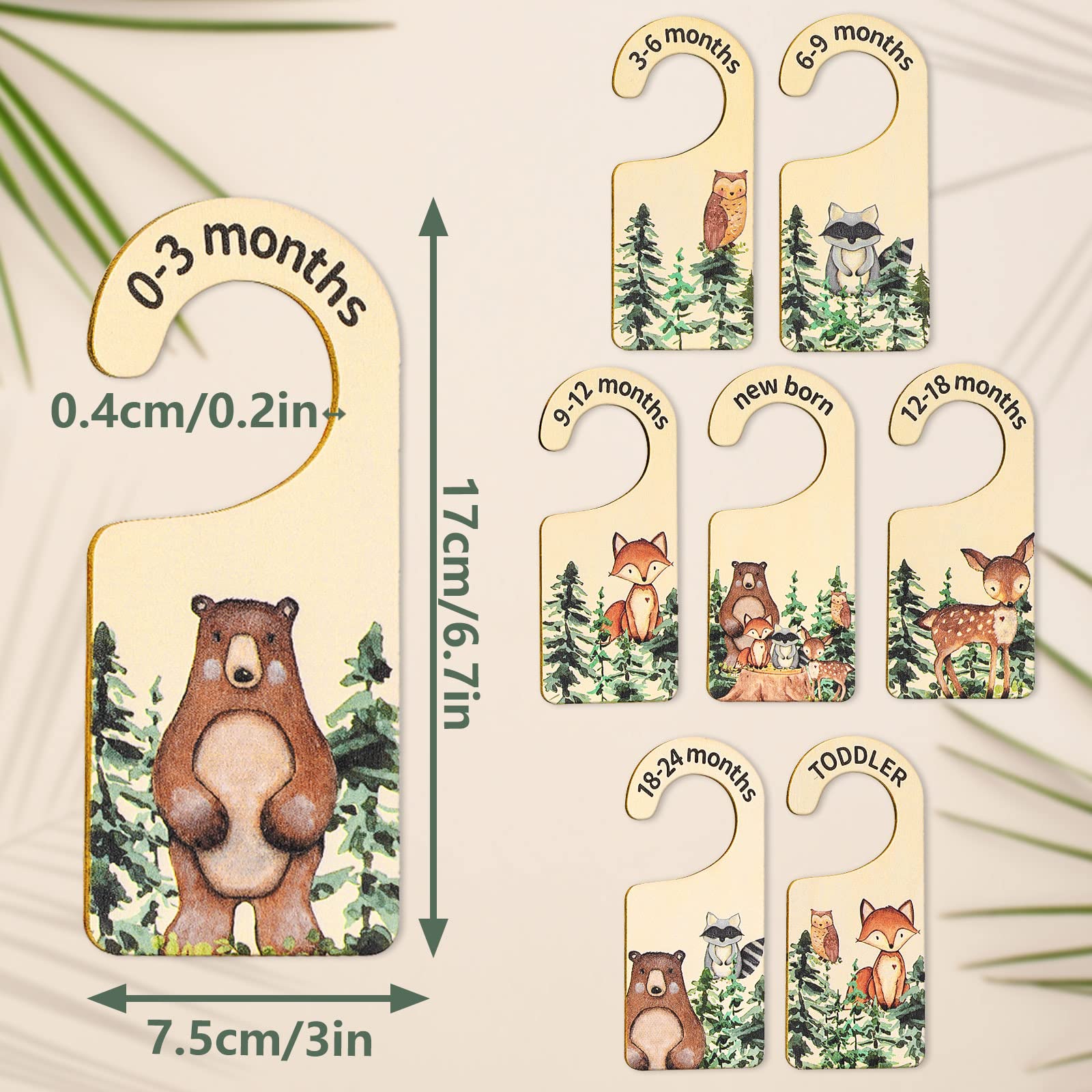 Whaline wooden closet divider blank side for DIY notes in nursery