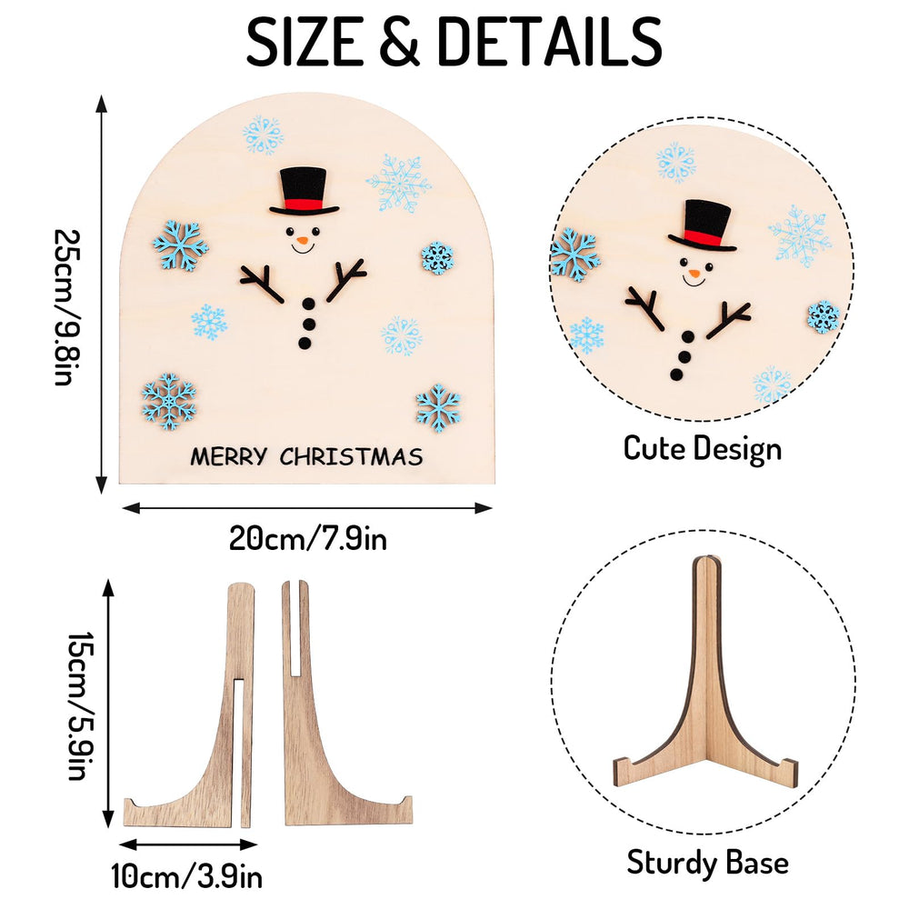 Whaline wooden base shown, easy standing display for baby's milestone decor