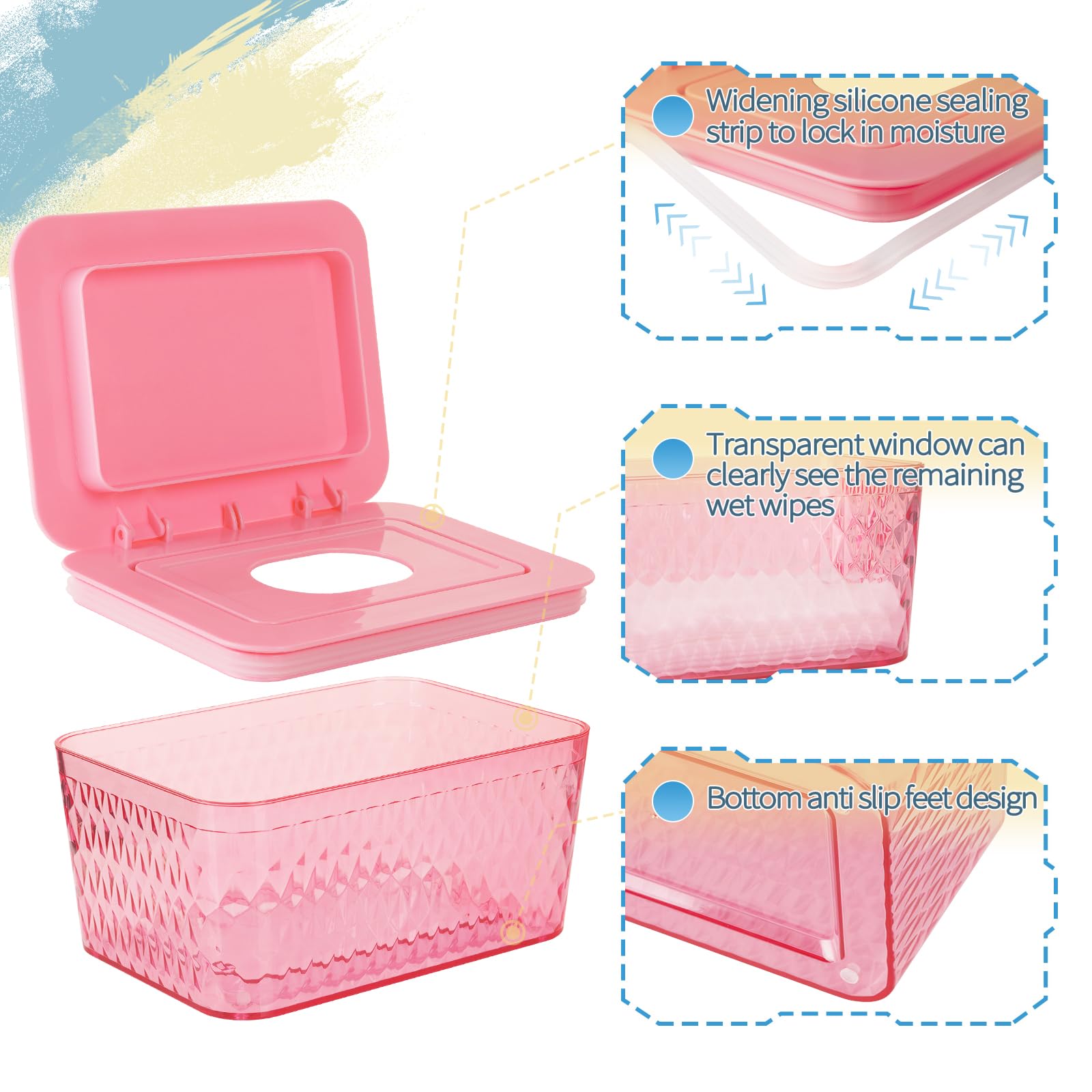 Whiidoom wipes dispenser clear window showcases remaining wipes for timely refills