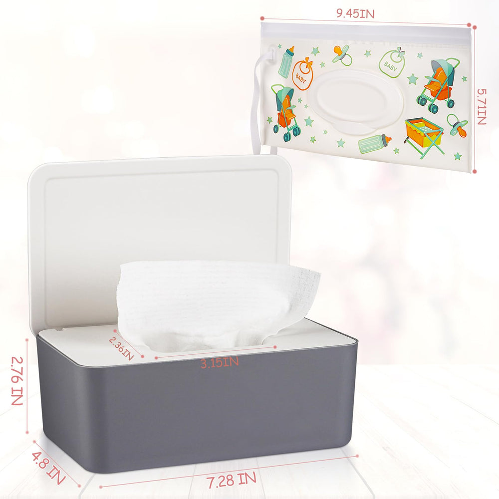 Whiidoom wipes dispenser closed cover prevents moisture loss for longer-lasting wipes