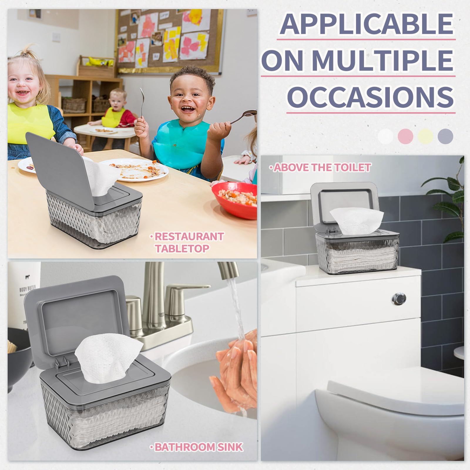 Whiidoom grey wipe dispenser complements modern interiors with practical styling.