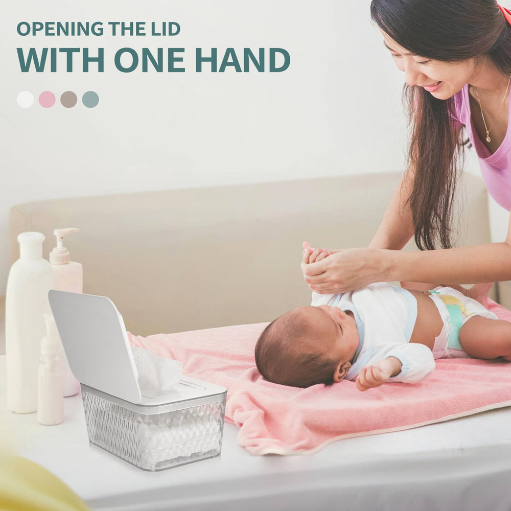 Whiidoom wipes dispenser large capacity shows it holds at least 80 wipes for fewer refills.