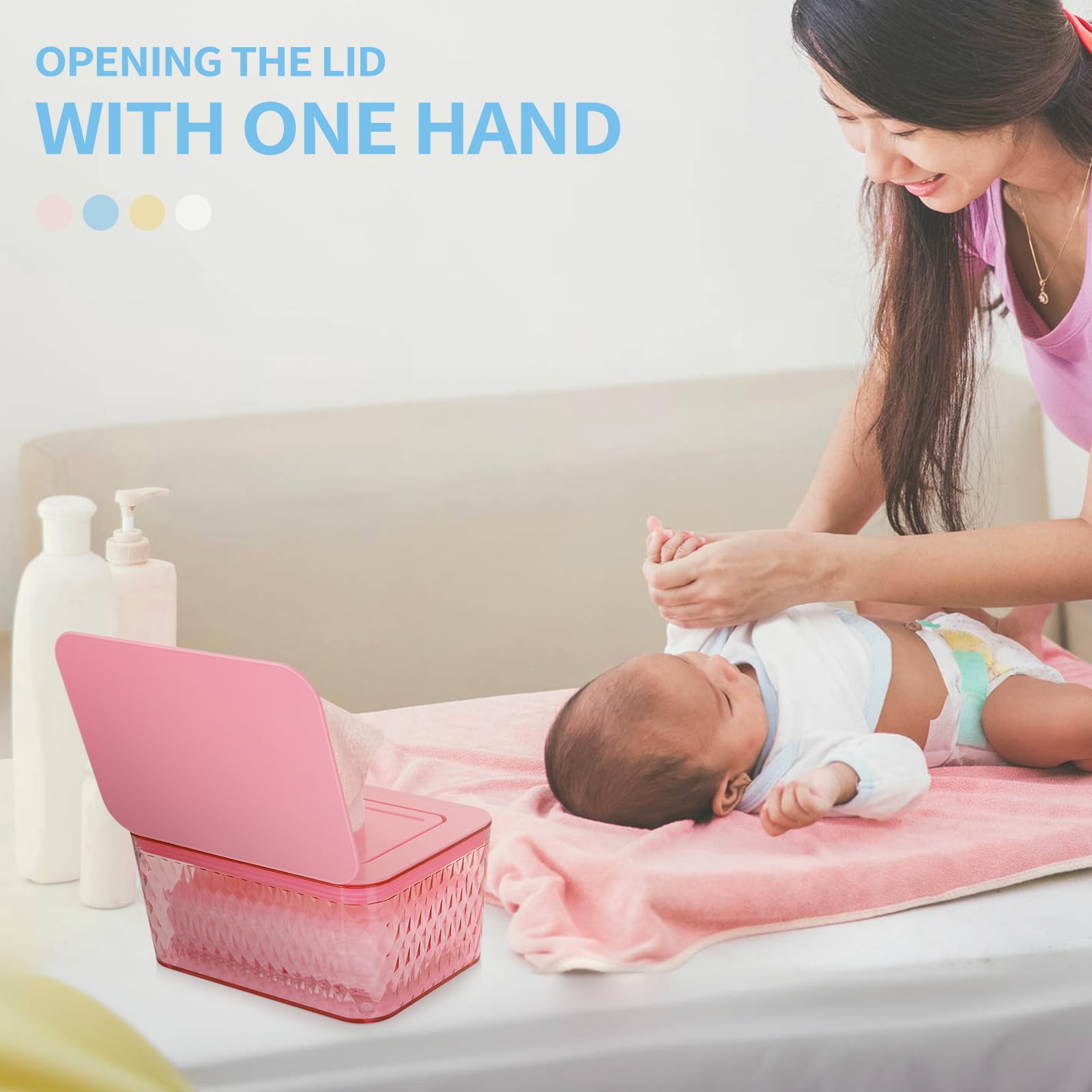Whiidoom wipes dispenser large capacity holds 80 plus wipes for extended use.