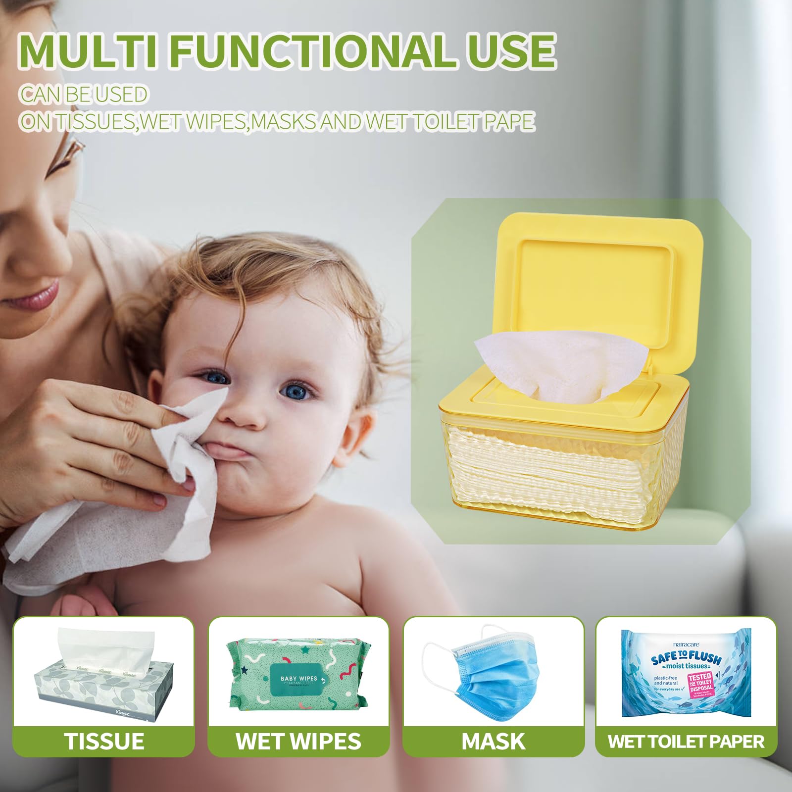 Whiidoom Wipes Dispenser multi-scene use fits living room, bathroom, nursery needs.