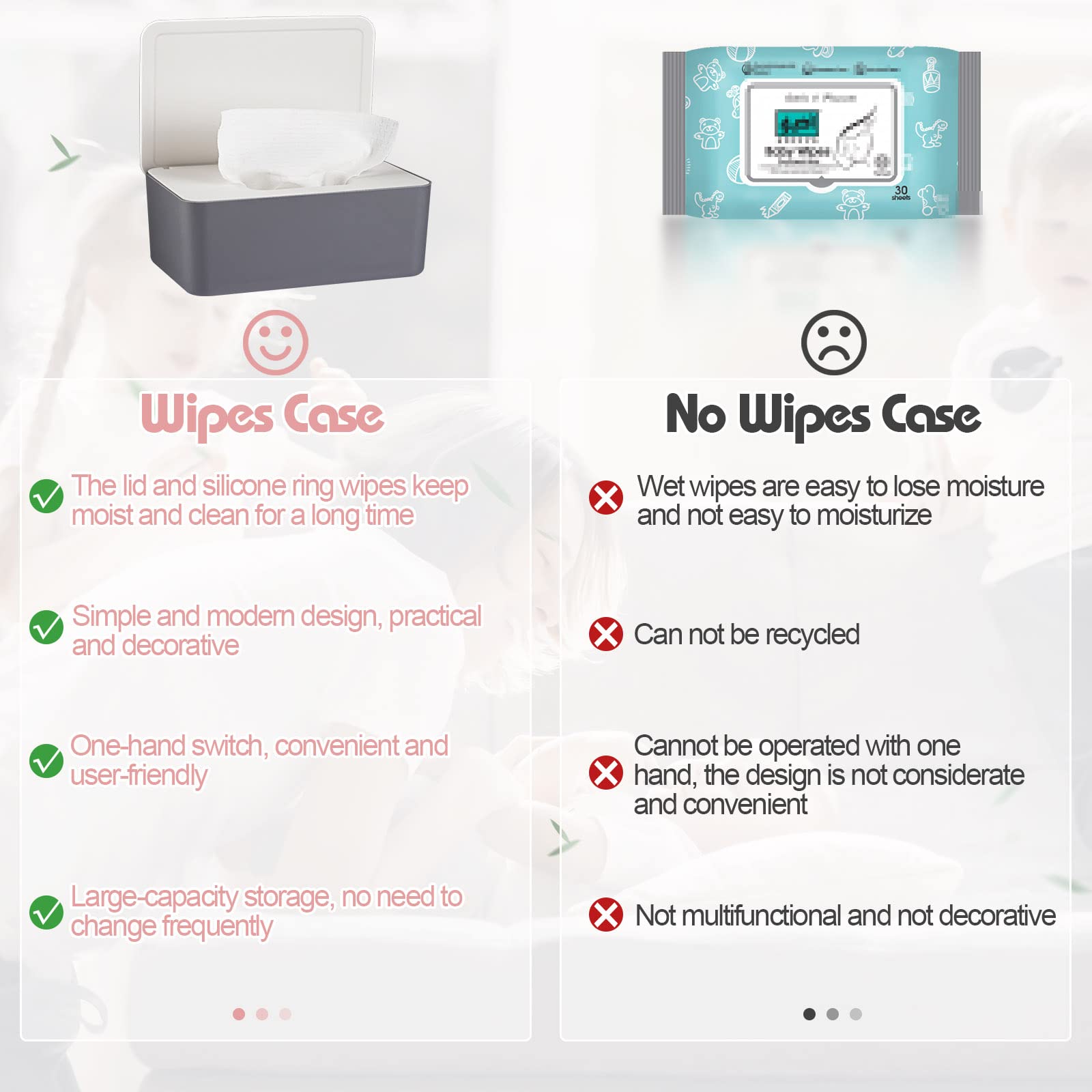 Whiidoom wipes dispenser removable design makes refilling effortless