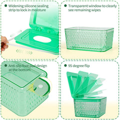 Whiidoom wipes dispenser seal lid keeps wipes moist and ready.