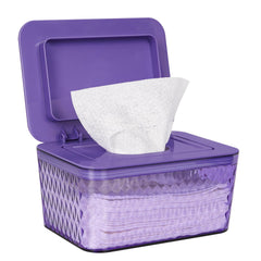 Whiidoom wipes dispenser with transparent lid shows remaining wipes for easy refills.