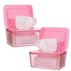 Whiidoom wipes dispenser with transparent window shows remaining wipes for quick at a glance refills.