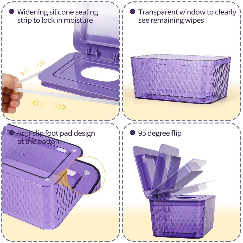 Whiidoom seal-designed lid keeps wipes moist and fresh for longer.