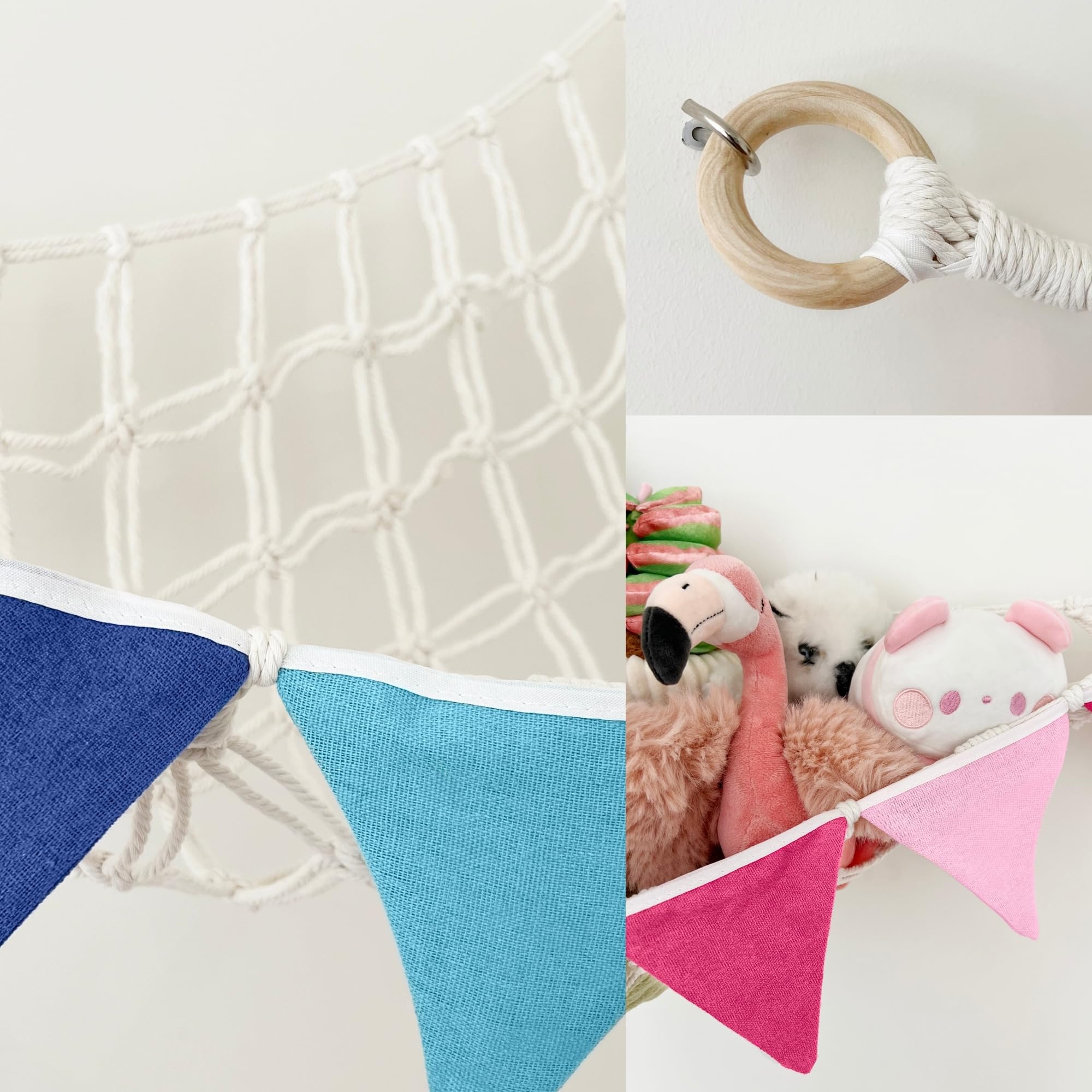 Whimsy Walls stuffed animal display net doubles as decor-friendly storage