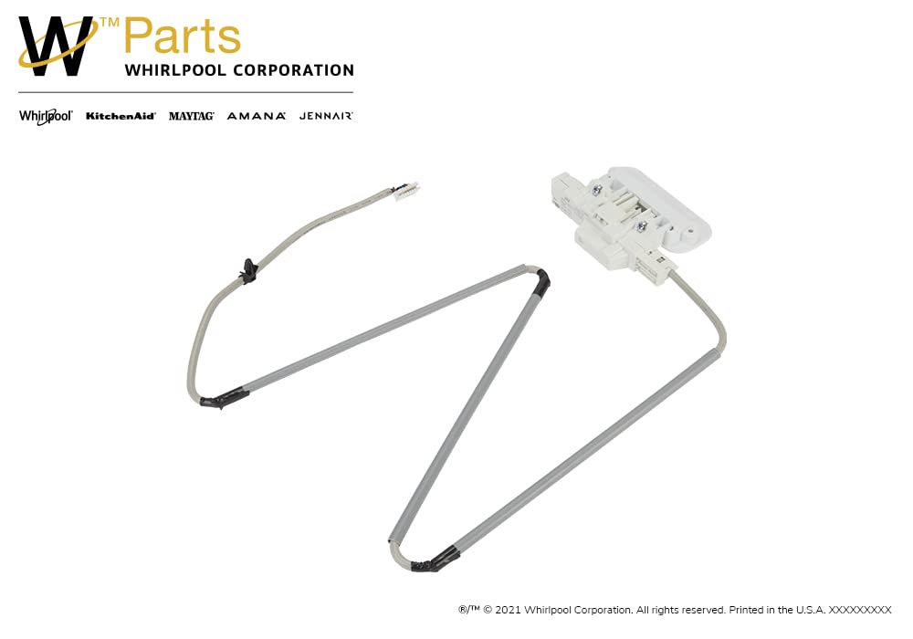 Whirlpool W10810403 lock side view highlights sturdy construction for durable replacement.