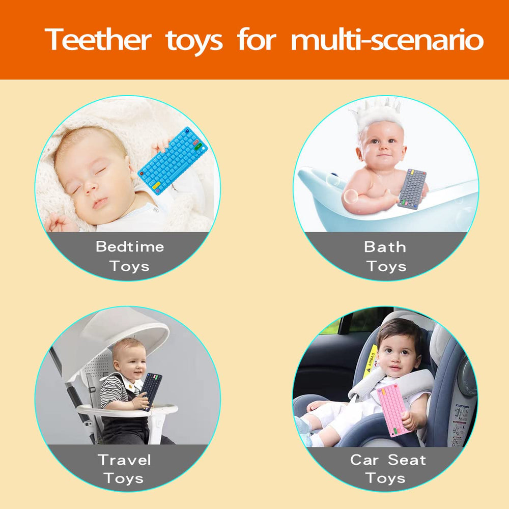 Whisary teether colorful keys promotes color learning and exploration