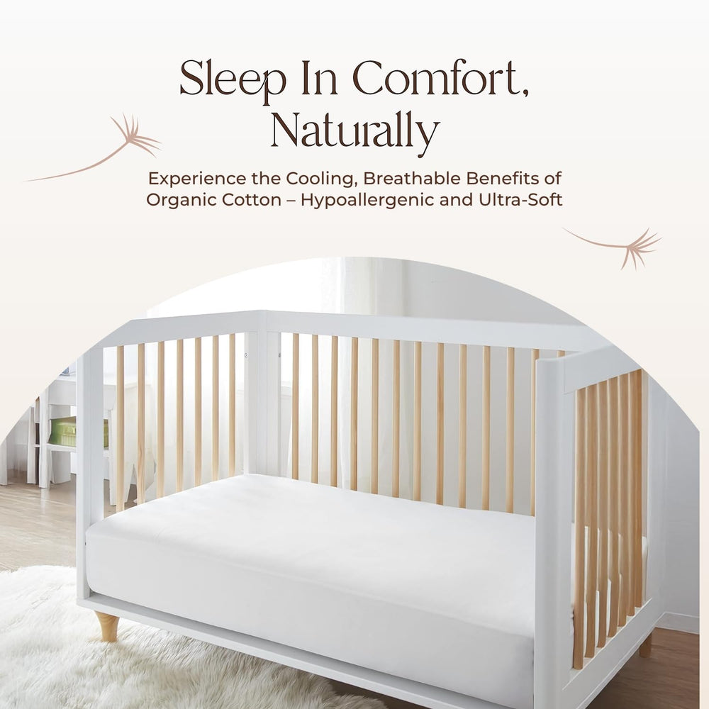 Whisper Organics whisper-quiet top layer indicates a calm sleep surface