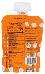White Leaf Provisions BPA-free squeezable pouch facilitates self-feeding during mealtime.